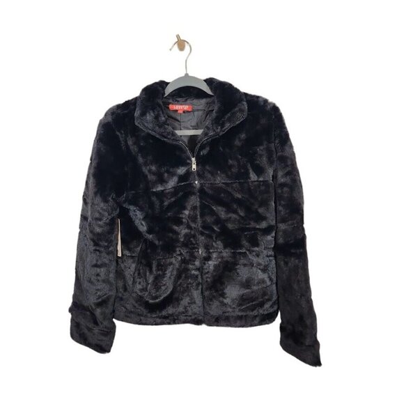 Love83 Faux Fur Jacket in Black - Size Medium - Picture 2 of 9
